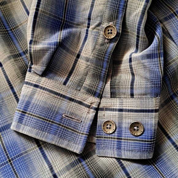 ROYAL ROBBINS SHIRT Sz MEDIUM modal SUBLIME & SOFT PLAID GORPCORE COTTAGECORE - Picture 6 of 11